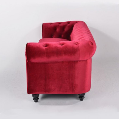 jvmoebel ® - Leder Sofa Couch - Rote Polster Dreisitzer Couch Garnitur 3er Neu