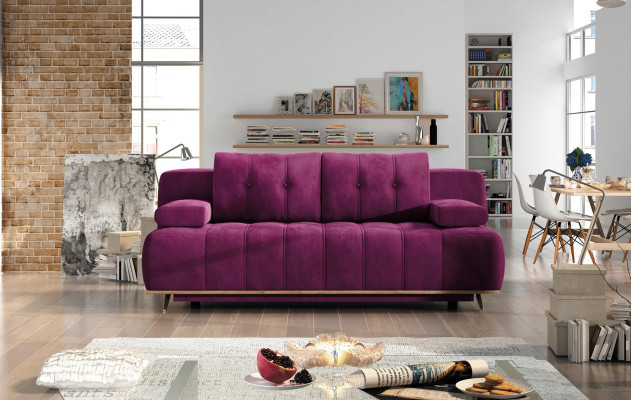 Schlafsofa 3er Sitz Sofas Zimmer Möbel Bett Dreisitzer Couch Polster Design Sofa