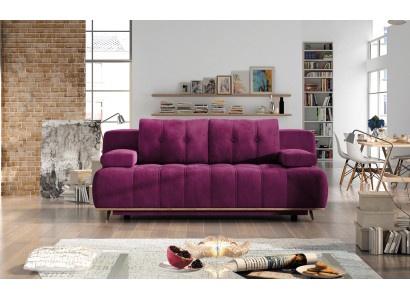 Schlafsofa 3er Sitz Sofas Zimmer Möbel Bett Dreisitzer Couch Polster Design Sofa