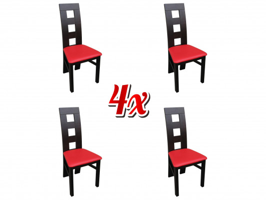 Set 4x Stuhle Luxus Design Polster Massiv Holz Küche Esszimmer Stühl Sitz neu