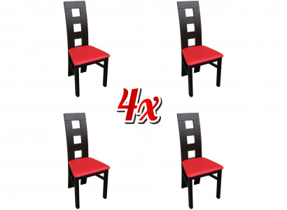 Set 4x Stuhle Luxus Design Polster Massiv Holz Küche Esszimmer Stühl Sitz neu