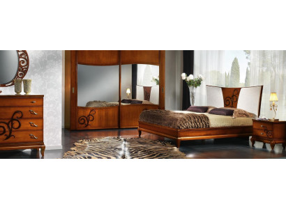 Luxus Set 3tlg. Schlafzimmer Bett Nachttisch Betten Doppel Holz Bettgestell Neu