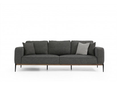Zweisitzer Sofa 2 Sitzer Stoff Sofas Modern Design Wohnzimmer Grau
