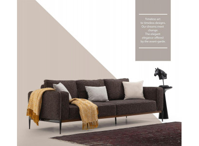 Zweisitzer Sofa 2 Sitzer Stoff Sofas Modern Design Wohnzimmer Grau