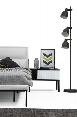 Bett Bettrahmen Doppelbett Holz Modern Weiß Schlafzimmer Doppel Design