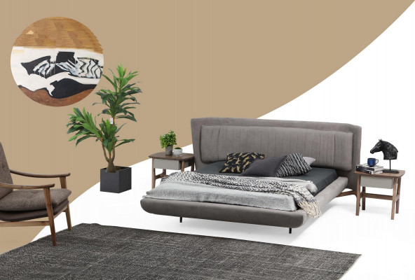Nachttisch Nachtschränkchen Holz Modern Tisch Braun Schlafzimmer Neu