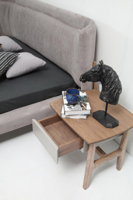 Nachttisch Nachtschränkchen Holz Modern Tisch Braun Schlafzimmer Neu
