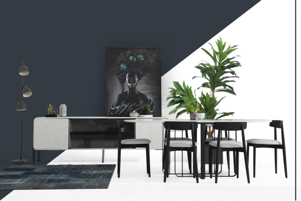 Sideboard Kommode Anrichte Holz Modern Weiß Wohnzimmer Kommoden Luxus