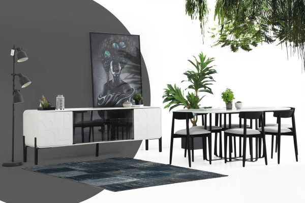 Sideboard Kommode Anrichte Holz Modern Weiß Wohnzimmer Kommoden Luxus
