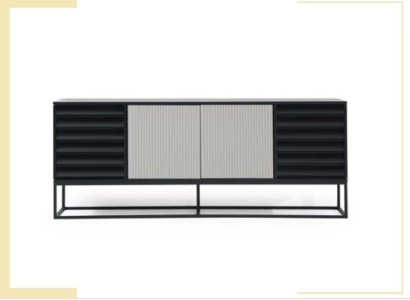 Sideboard Kommode Anrichte Holz Modern Schwarz Wohnzimmer Kommoden