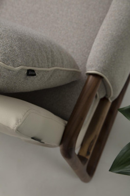 Sofa 2 Sitzer Zweisitzer Modern Stoff Grau Sofas Design Wohnzimmer Neu