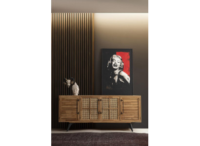 Sideboard Kommode Holz Anrichte Braun Schrank Esszimmer Modern Design