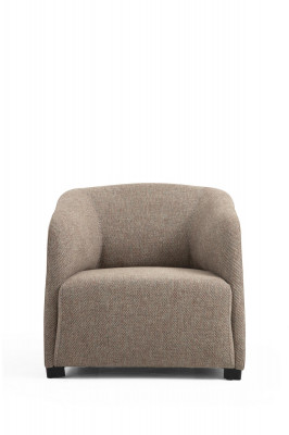 Sessel Ohrensessel Stoff Beige Wohnzimmer Polyester 1 Sitzer Modern