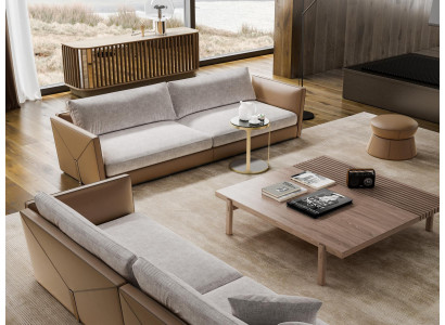 Sofa 4 Sitzer Viersitzer Modern Stoff Grau Sofas Design Wohnzimmer Neu