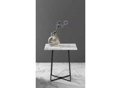 Beistelltisch Edelstahl Arbeitsplatte Marmor Kaffeetisch Design Wohnzimmertisch