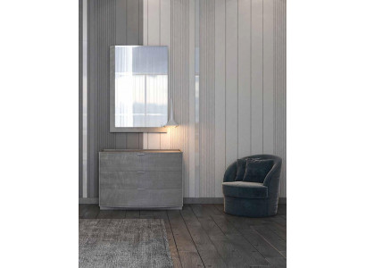 Kommode mit Spiegel Anrichte Sideboards Holz Schrank Möbel Kommoden Grau Neu