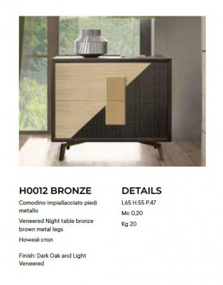 Luxus Nachttisch Konsolen Beistelltisch Holz Möbel Schlafzimmer Braun Metall Neu