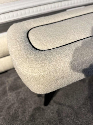 Schlafzimmer Set Weiß Bett Elegantes 2x Nachttische Luxus Hocker Modern .