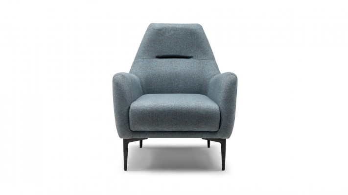 Sessel Ohrensessel Stoffsessel Grau Polster Wohnzimmer Einsitzer Sitz