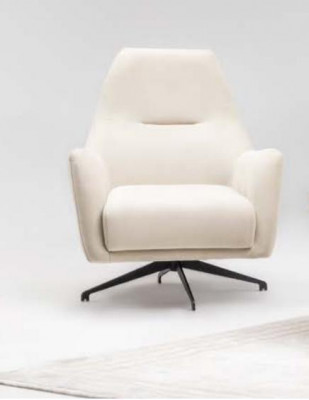 Stoffsessel Sessel Ohrensessel Beige Polster Wohnzimmer Einsitzer Sitz