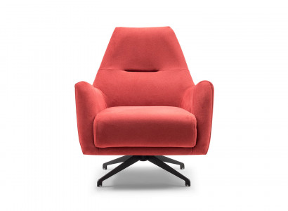 Wohnzimmer Sessel Ohrensessel Stoffsessel Rot Polster Einsitzer Sitz