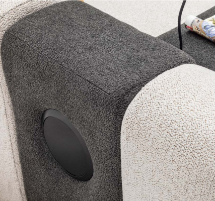 Modulsofa Ecksofa L form Stoffsofa Polstersofa Couch Sofa Beige