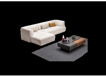 Eckgarnitur Ecksofa L form Stoffsofa Polstersofa Couch Sofa Beige