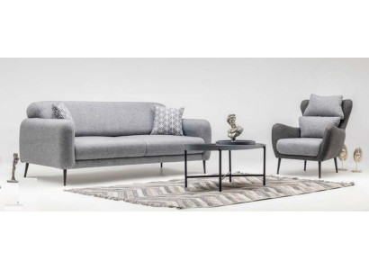 Wohnzimmer Polster Möbel Designer 3-Sitzer Lehnsessel 2tlg Garnitur Set