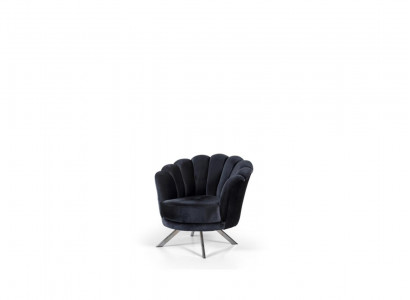 Cocktailsessel Sessel Ohrensessel Stoffsessel Schwarz Polster Sitz