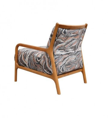 Sessel Klassischе Polstersessel Stoffsessel Stoff Holz Braun Einsitzer