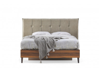 Braunes Doppelbett Designer Bett Schlafzimmer Schlafbett Bettgestell