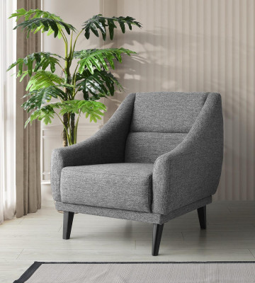 Graue Polstergarnitur Designer Couch 3-Sitzer Stoffsofa Einsitzer Sessel