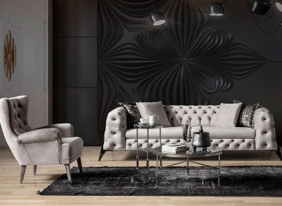 Weiße Chesterfield Polstergarnitur Sofagarnitur 4-Sitzer Sessel  2tlg