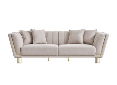 Wohnzimmer Weißes Sofa Designer 4-Sitzer Polstersofas Designer Couchen