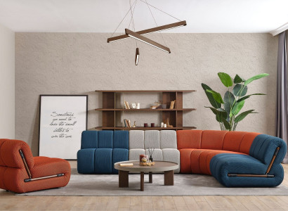 Wohnzimmer Sitzgarnitur Designer L-Form Polstersofa Relax Luxus Sessel