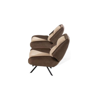 Beige-Braune Wohnzimmer Sessel Stilvoller 2-er Polster-Set Luxus Möbel