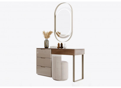 Schlafzimmer Set Luxus Schminktisch und Spiegel Hocker Design neu 3tlg