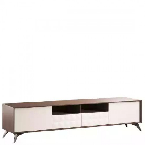 TV Schrank Moderner weißer Luxus Fernseher Ständer Kommode Wohnwand rtv
