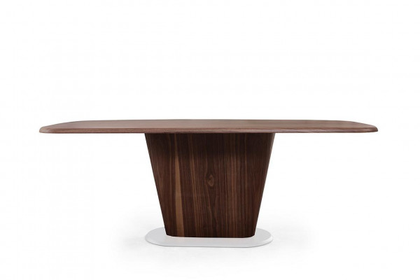 Luxuriöser Esstisch Esszimmer Abgerundeter TIsch Designer Holztische