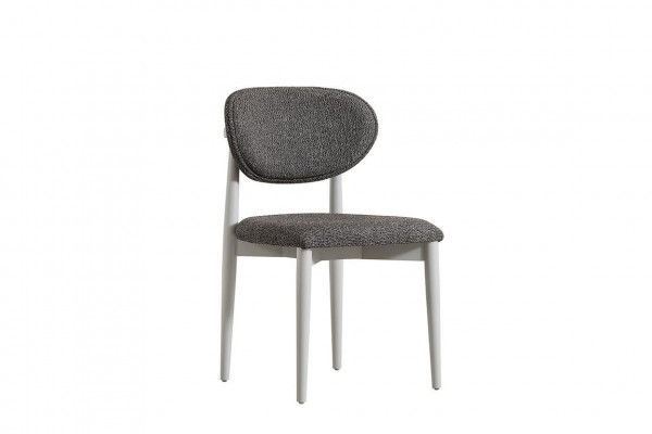 Esszimmer Sitzstühle Designer Grauer Polsterstühl Einsitzer Holz Möbel