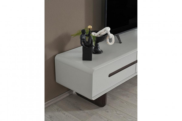 Weißes Lowboard Modernes RTV 2-türiges Wohnzimmer Sideboard Holzmöbel