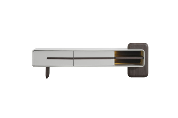 Weißes Lowboard Modernes RTV 2-türiges Wohnzimmer Sideboard Holzmöbel