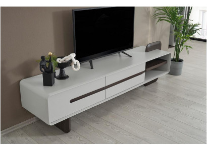 Weißes Lowboard Modernes RTV 2-türiges Wohnzimmer Sideboard Holzmöbel