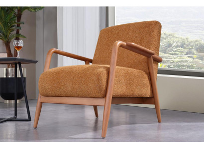 Brauner Relax Sessel Designer Lounge Möbel Wohnzimmer Club Einsitzer