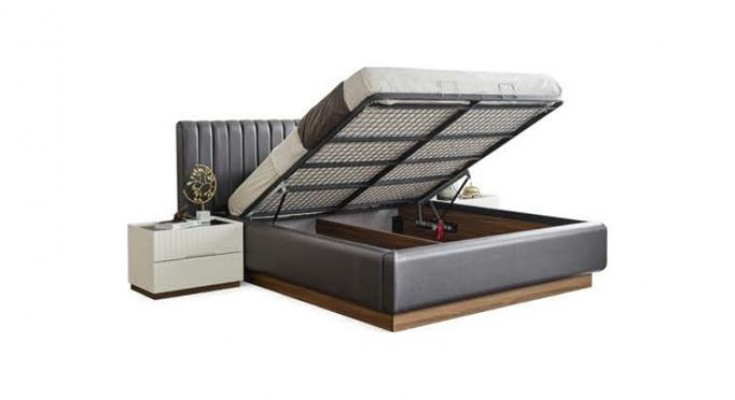 Stilvolle Schlafzimmer Designer Garnitur Textil Doppelbett Edler Schrank