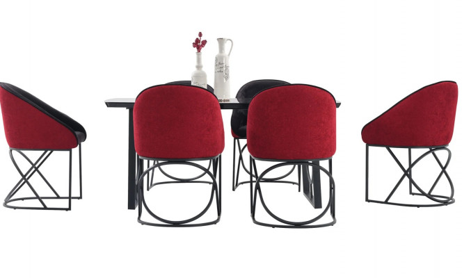 Komplett Set Esstisch 6x Stühle Esszimmer Set Ess Gruppe Tisch Tische 7tlg