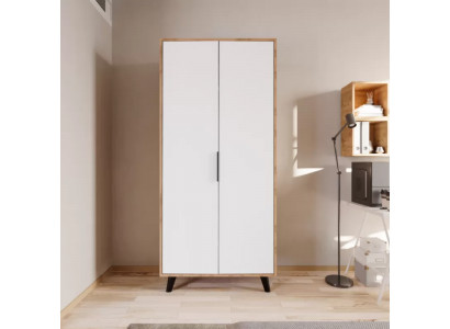 Schlafzimmer Kleiderschrank Modern Design Weiß Braun Zweifarbig Luxus