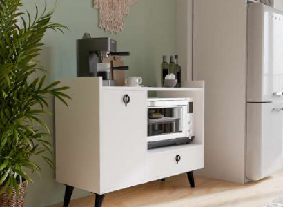 Esszimmer Schrank Kaffeeschrank Modern Design Weiß Farbe Rechteckig