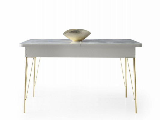 Esszimmer Set 6tlg Esstisch Stühle Sideboard mit Spiegel Anrichte Grau Modern
