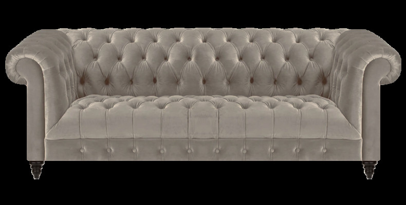 Sofa Dreisitze Couch Wohnzimmer Polstermöbel Couch Grau Chesterfield